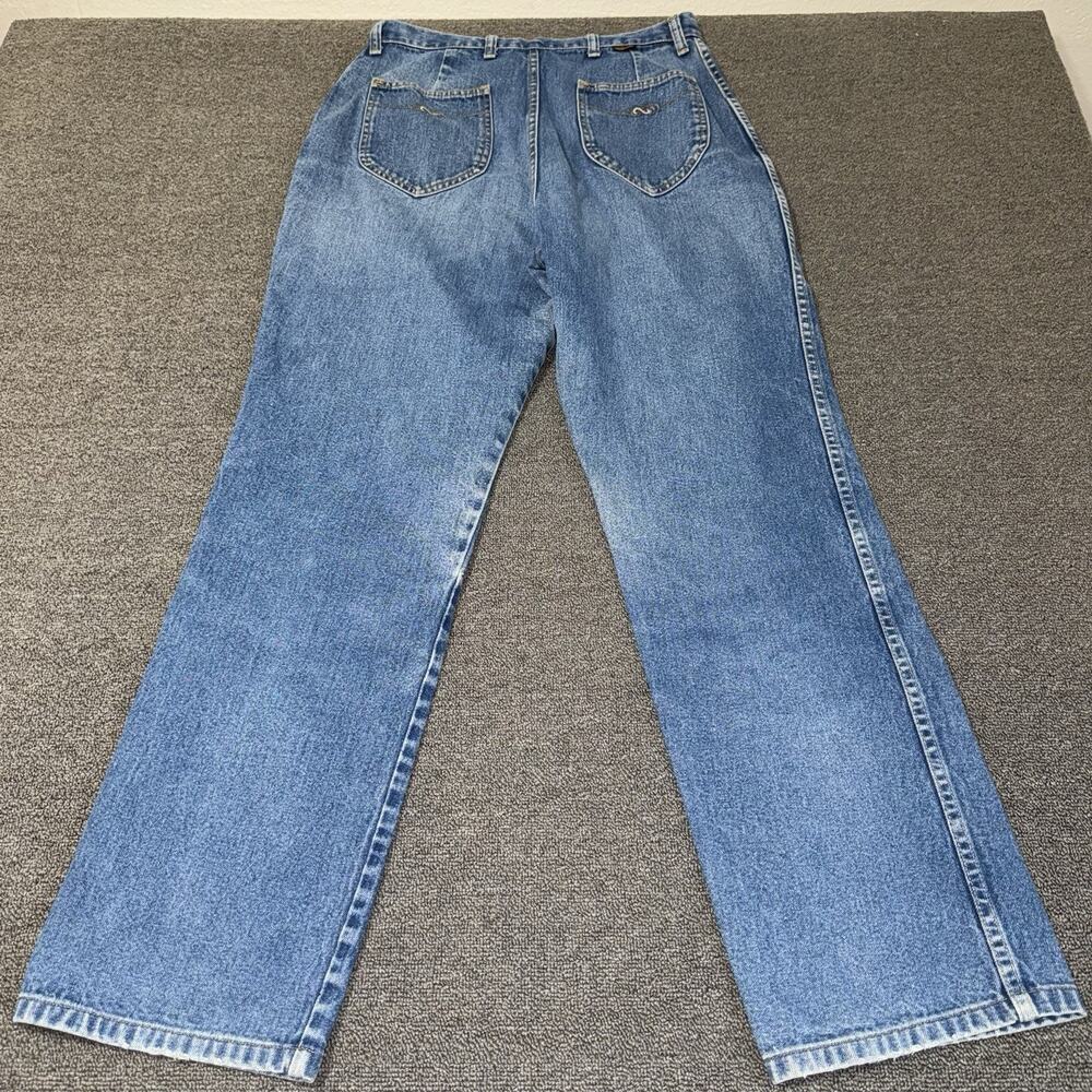 Vintage Wrangler Jeans Womens 16 Blue Denim Medium Wash High Rise Straight Leg - Picture 2 of 9